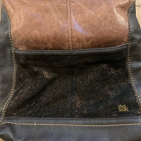 The Sak Metallic Copper Brown Bag Genuine Leather Shoulder Bag - Picture 2 of 7